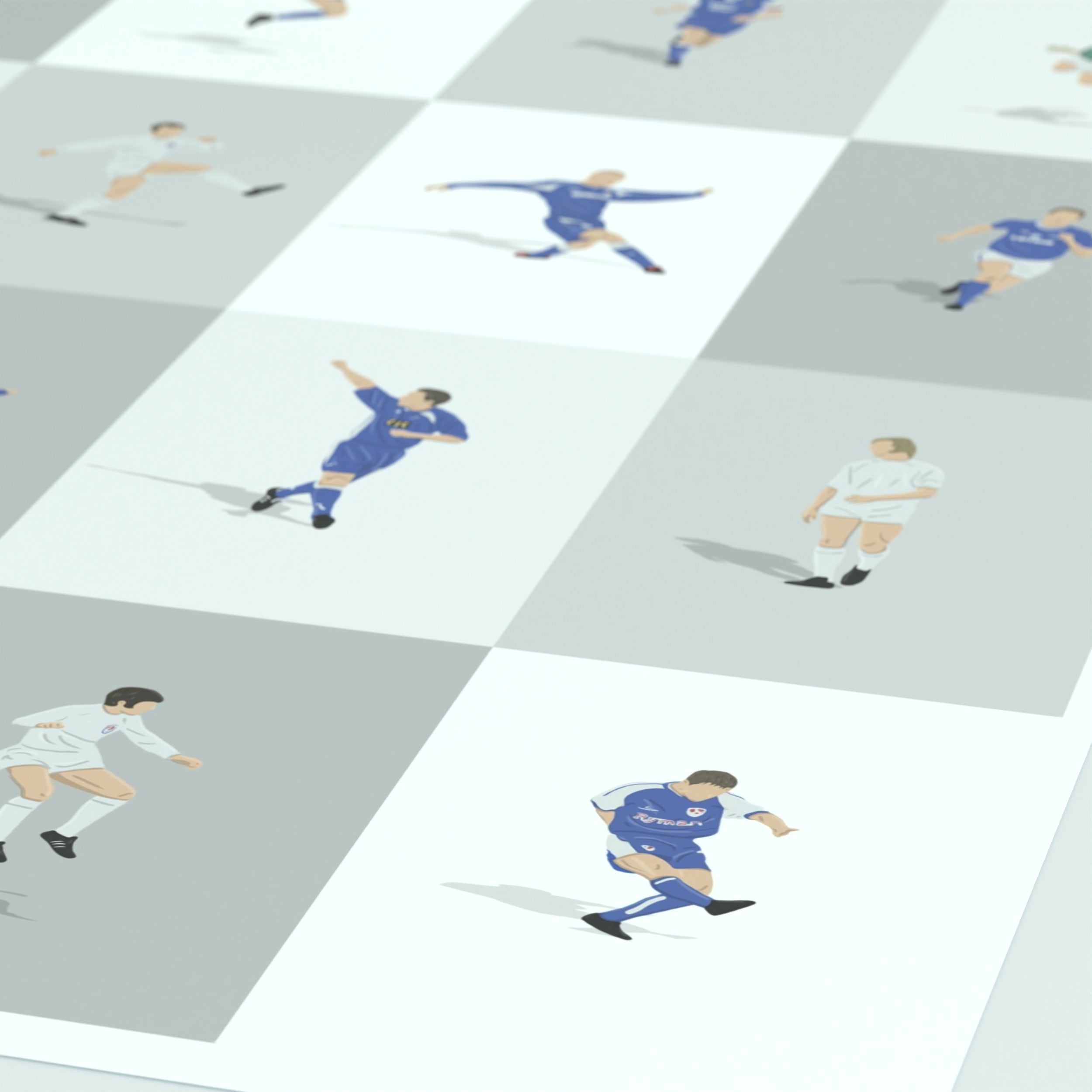 Millwall's Greatest Players Print - Illustrated Art Print by DGriffinArt