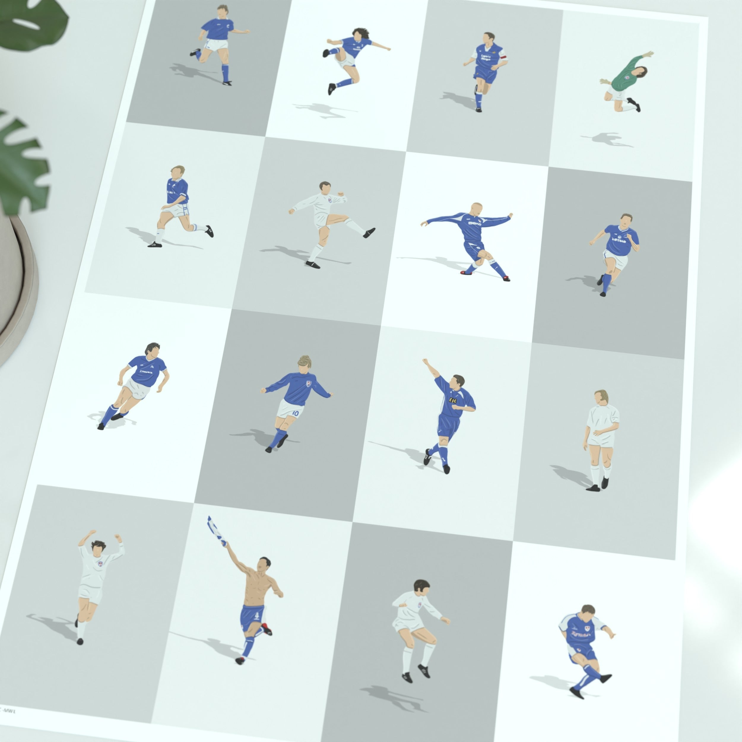 Millwall's Greatest Players Print - Illustrated Art Print by DGriffinArt