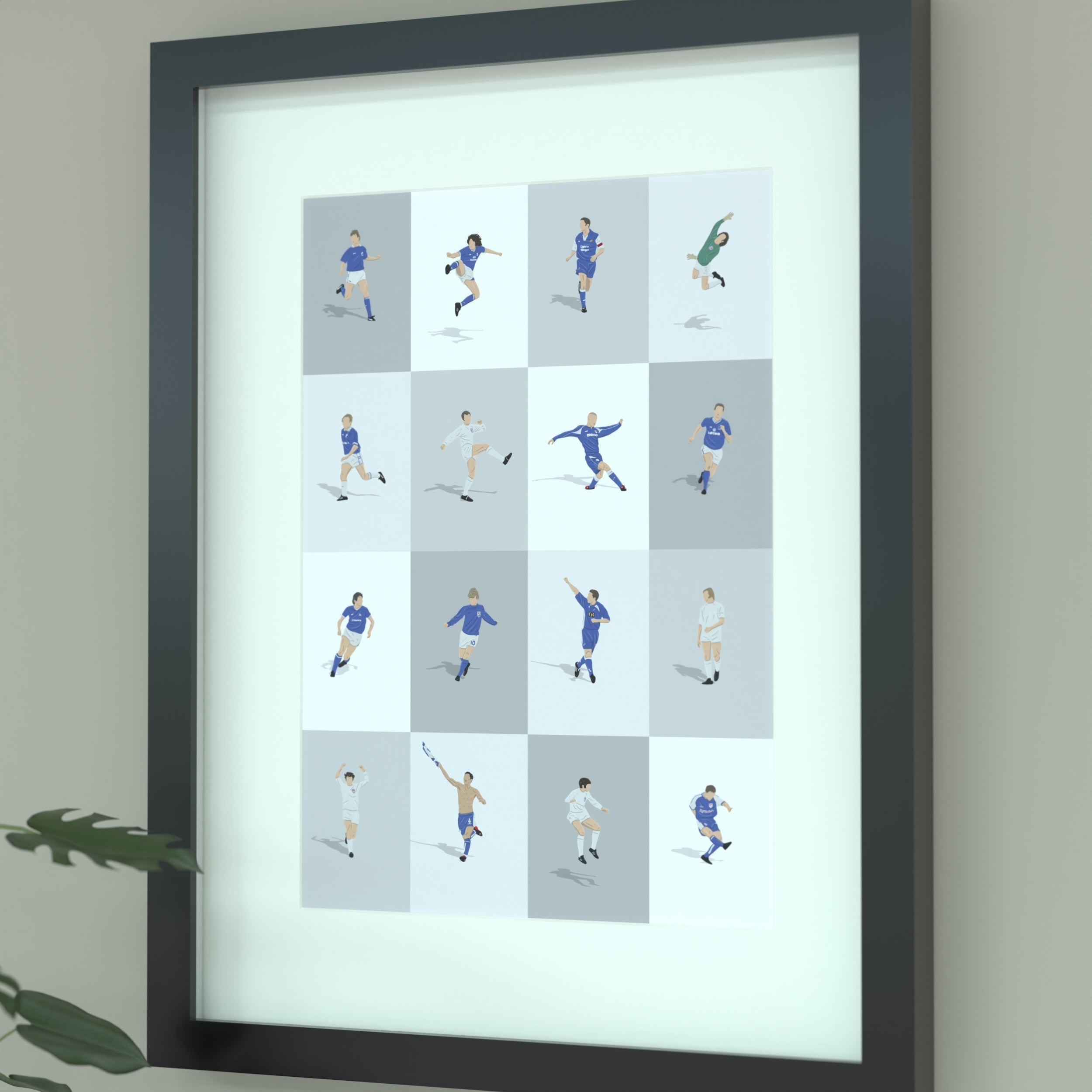 Millwall's Greatest Players Print - Illustrated Art Print by DGriffinArt