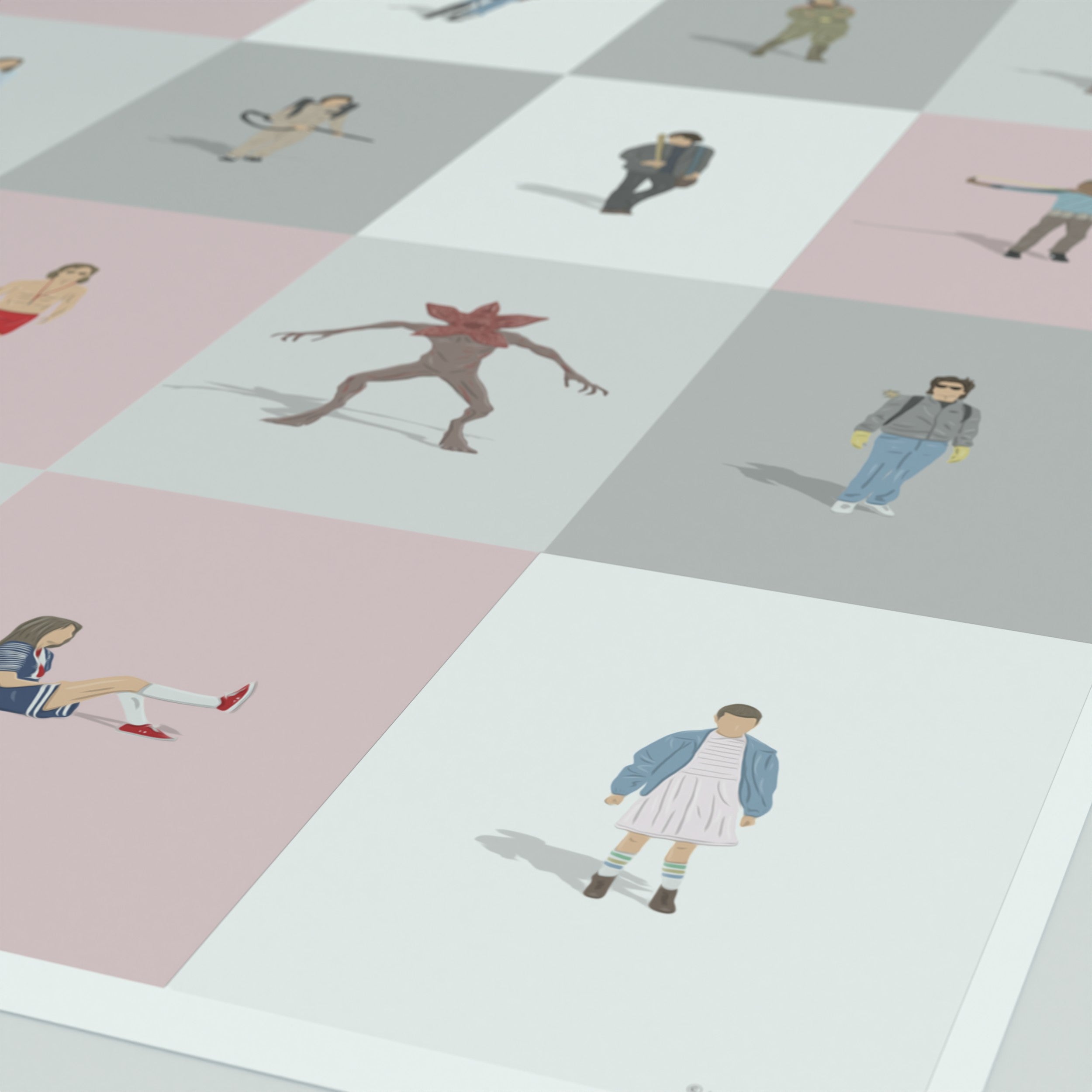 Stranger Things Characters Print - Illustrated Art Print by DGriffinArt - Inlcudes Eleven, Rockin Robin, Hawkins, Vecna, Hellfire Club