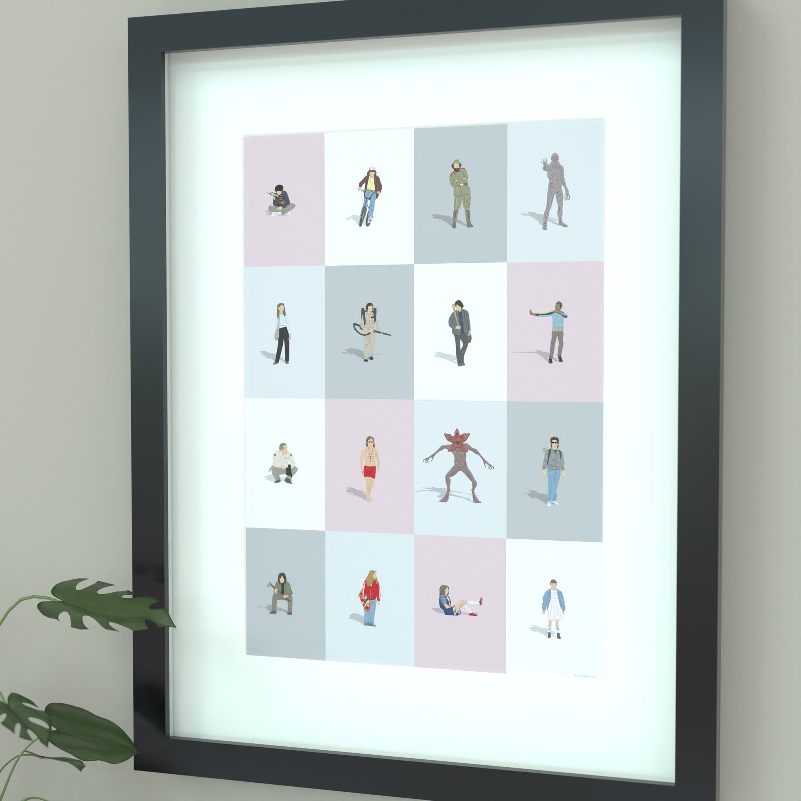 Stranger Things Characters Print - Illustrated Art Print by DGriffinArt - Inlcudes Eleven, Rockin Robin, Hawkins, Vecna, Hellfire Club