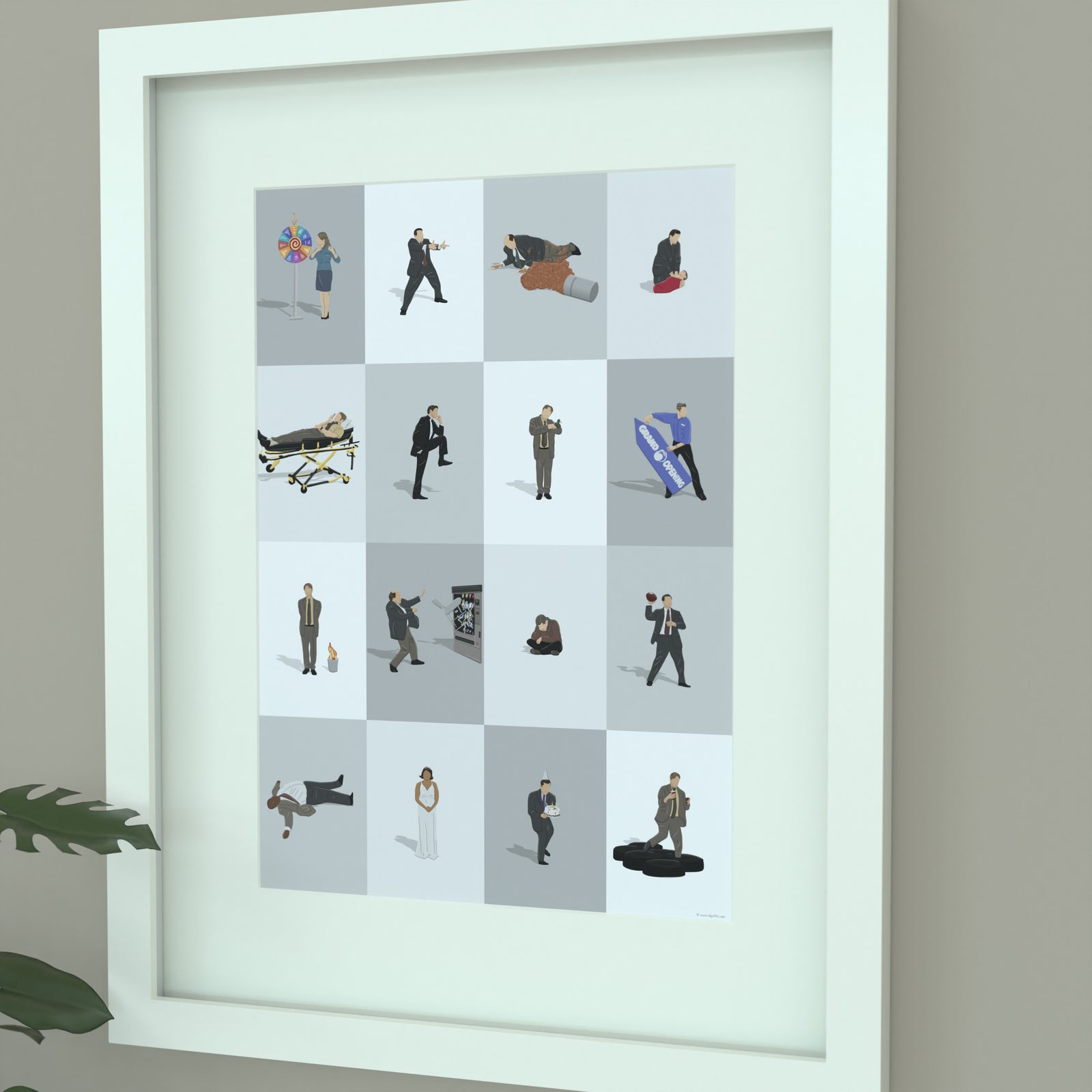 The Office (US) TV Show Illustrated Print - Illustrated Art Print by DGriffinArt