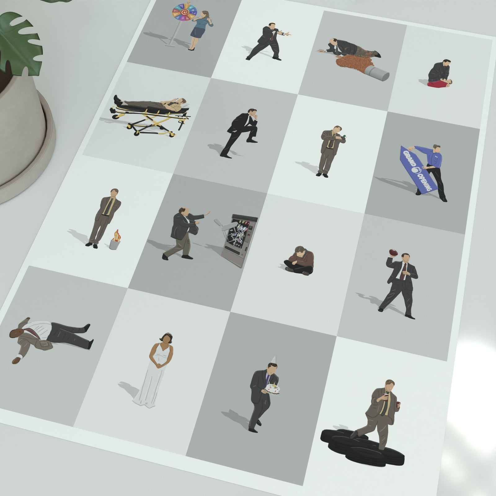 The Office (US) TV Show Illustrated Print - Illustrated Art Print by DGriffinArt