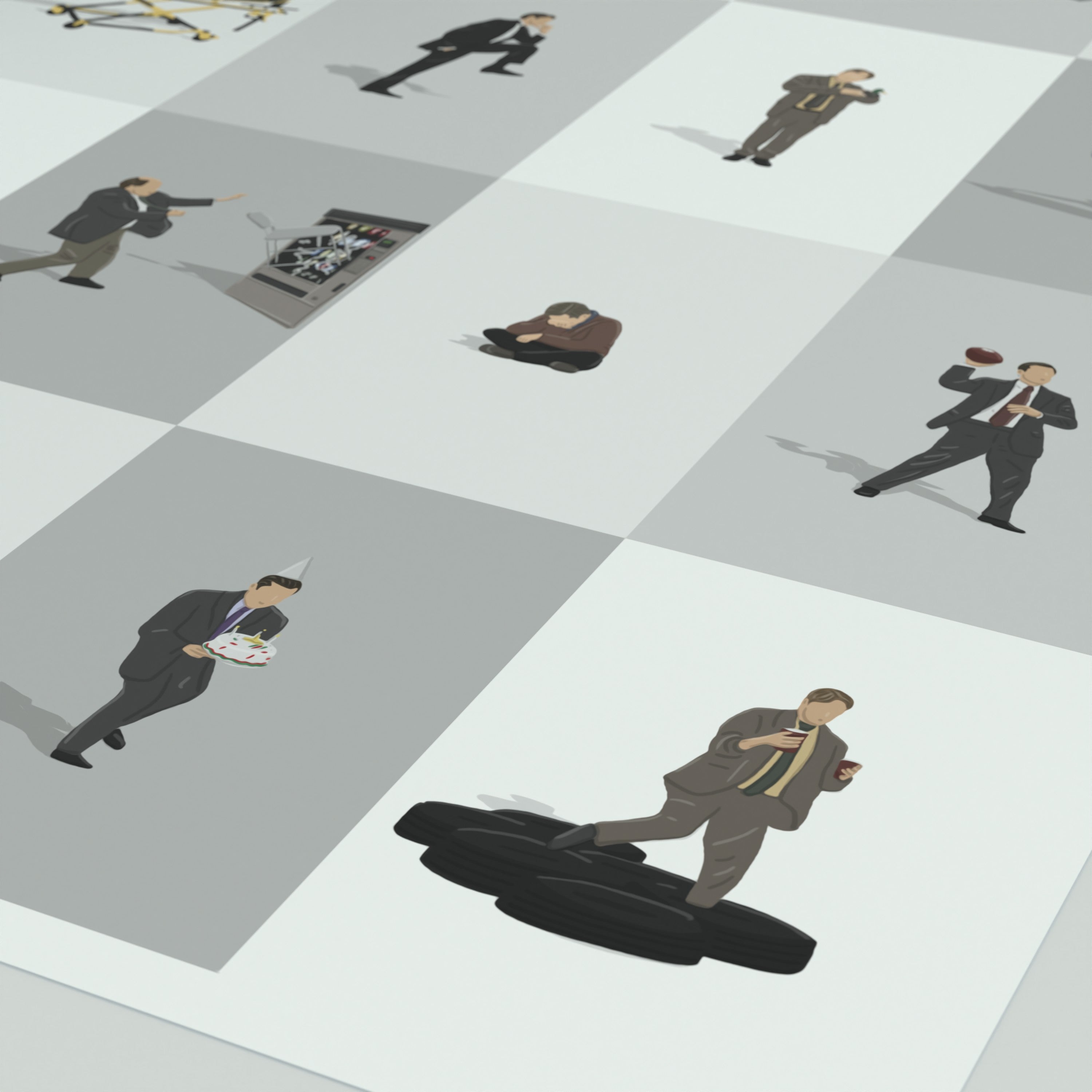 The Office (US) TV Show Illustrated Print - Illustrated Art Print by DGriffinArt