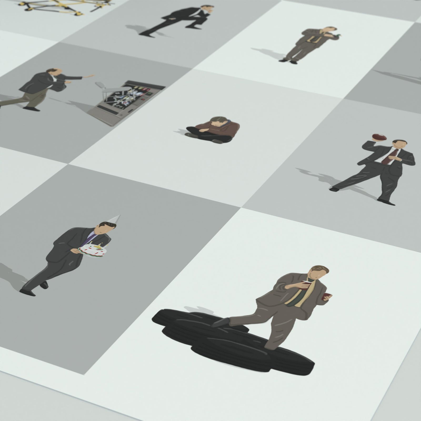 The Office (US) TV Show Illustrated Print - Illustrated Art Print by DGriffinArt