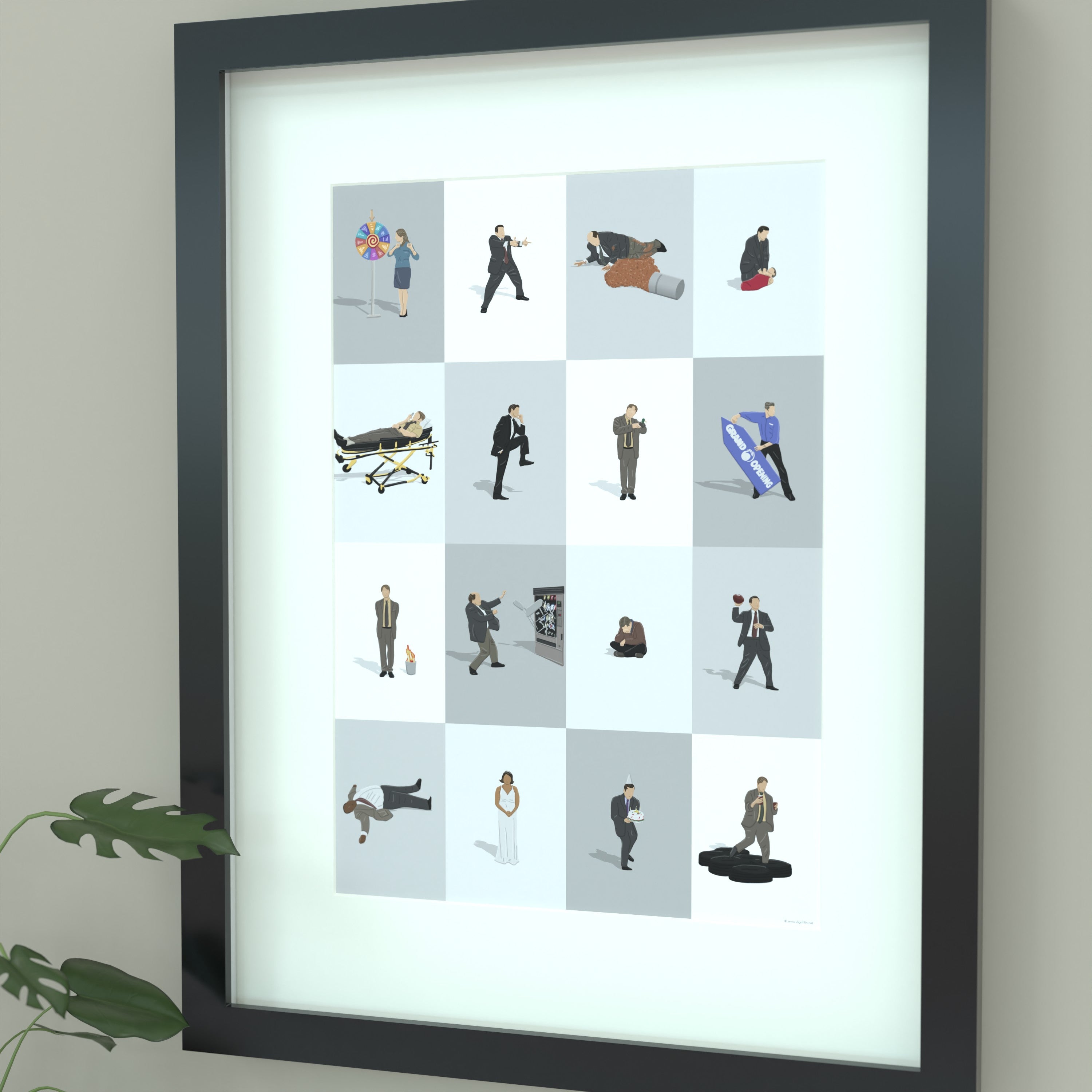 The Office (US) TV Show Illustrated Print - Illustrated Art Print by DGriffinArt