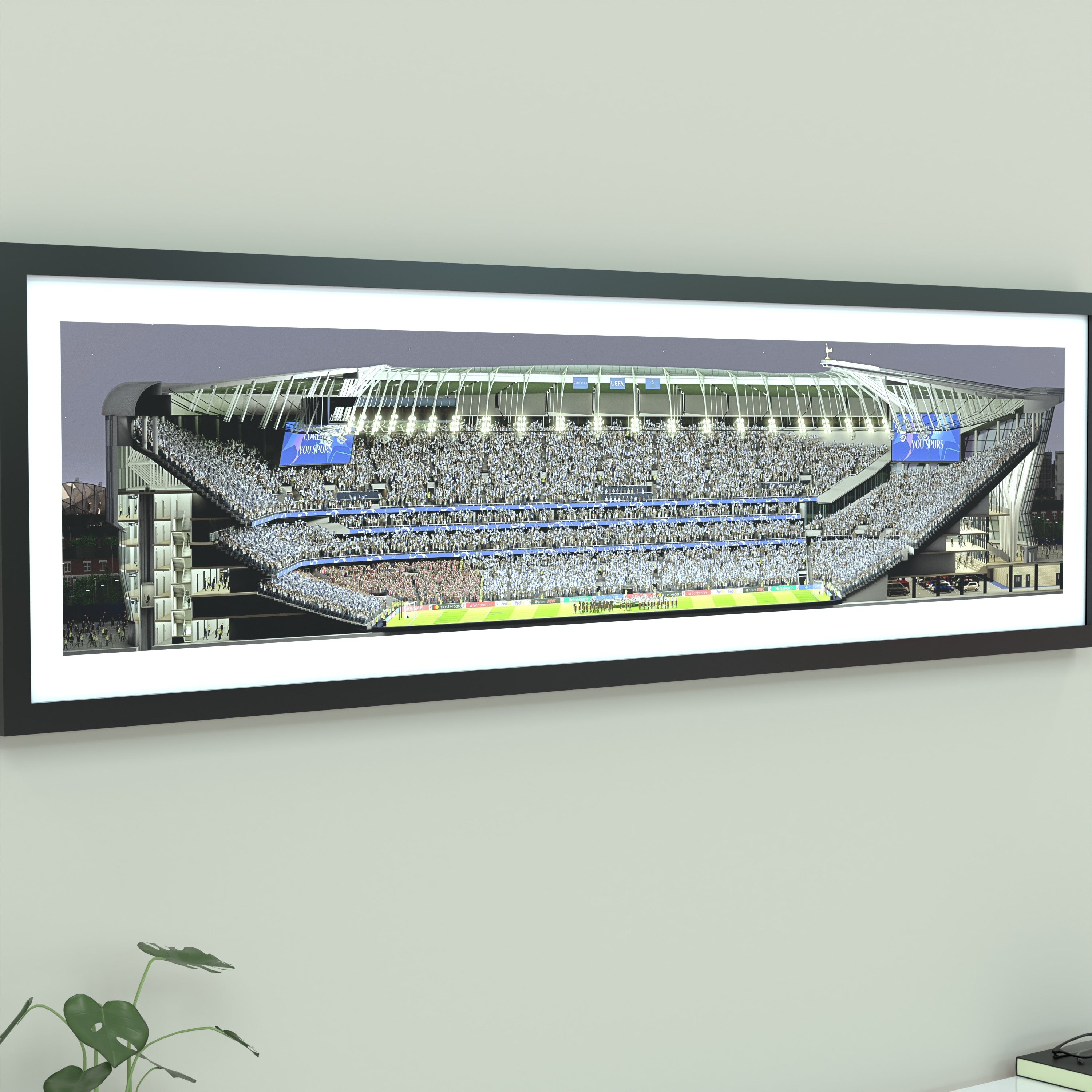 Tottenham Hotspur Stadium Panoramic Illustration  - Illustrated Art Print by DGriffinArt