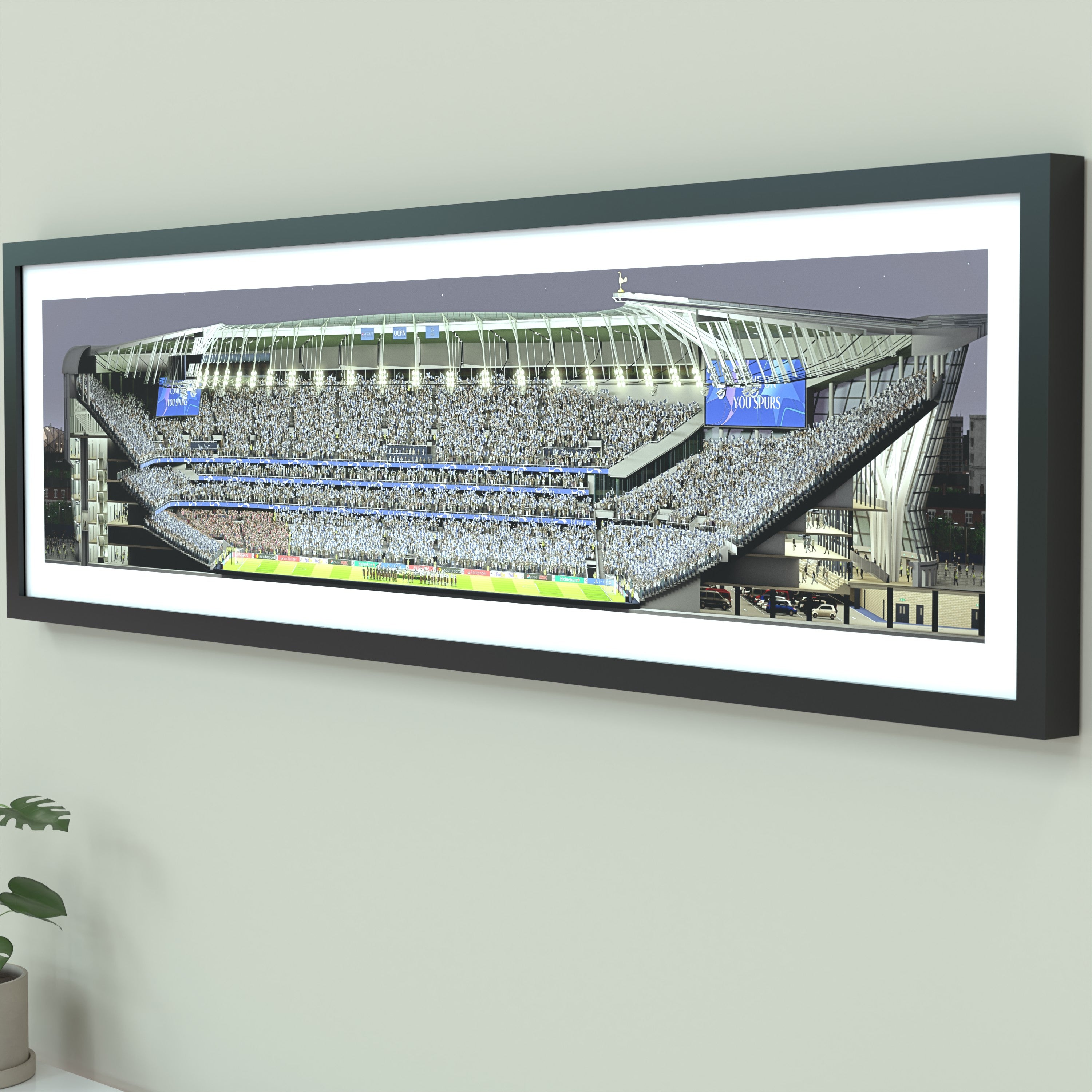 Tottenham Hotspur Stadium Panoramic Illustration  - Illustrated Art Print by DGriffinArt