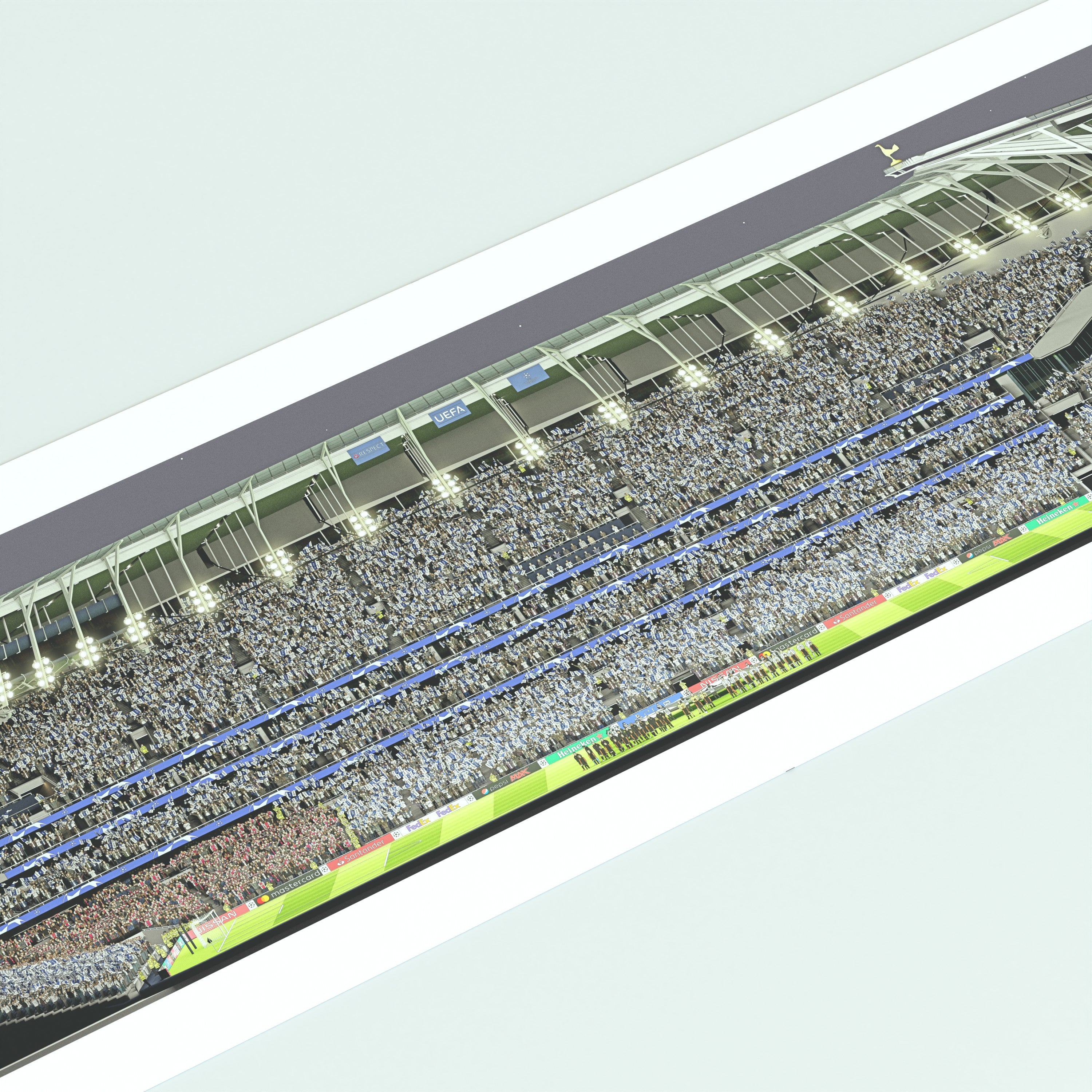 Tottenham Hotspur Stadium Panoramic Illustration  - Illustrated Art Print by DGriffinArt