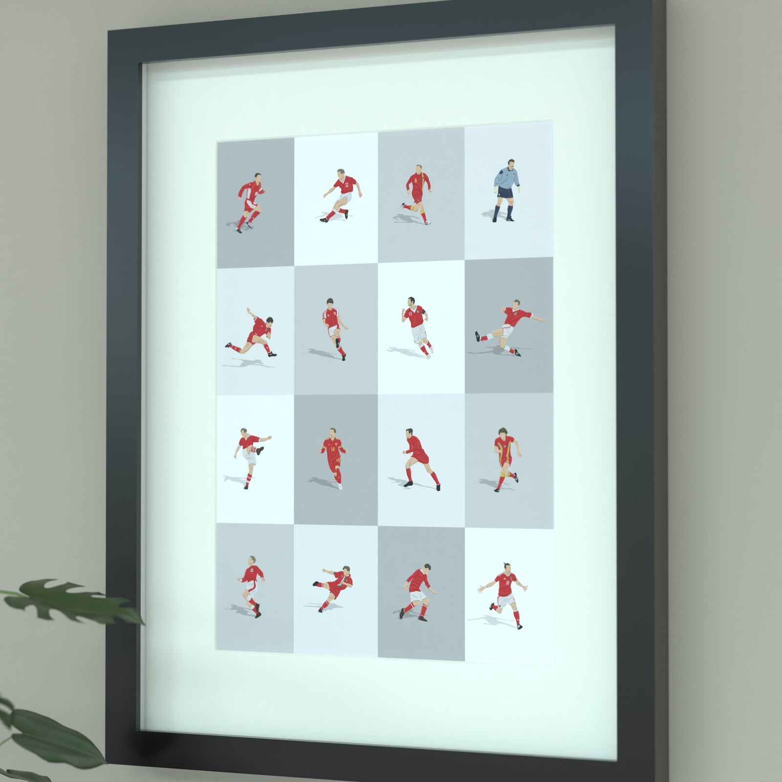 Wales' Greatest Football Players Print - Illustrated Art Print by DGriffinArt