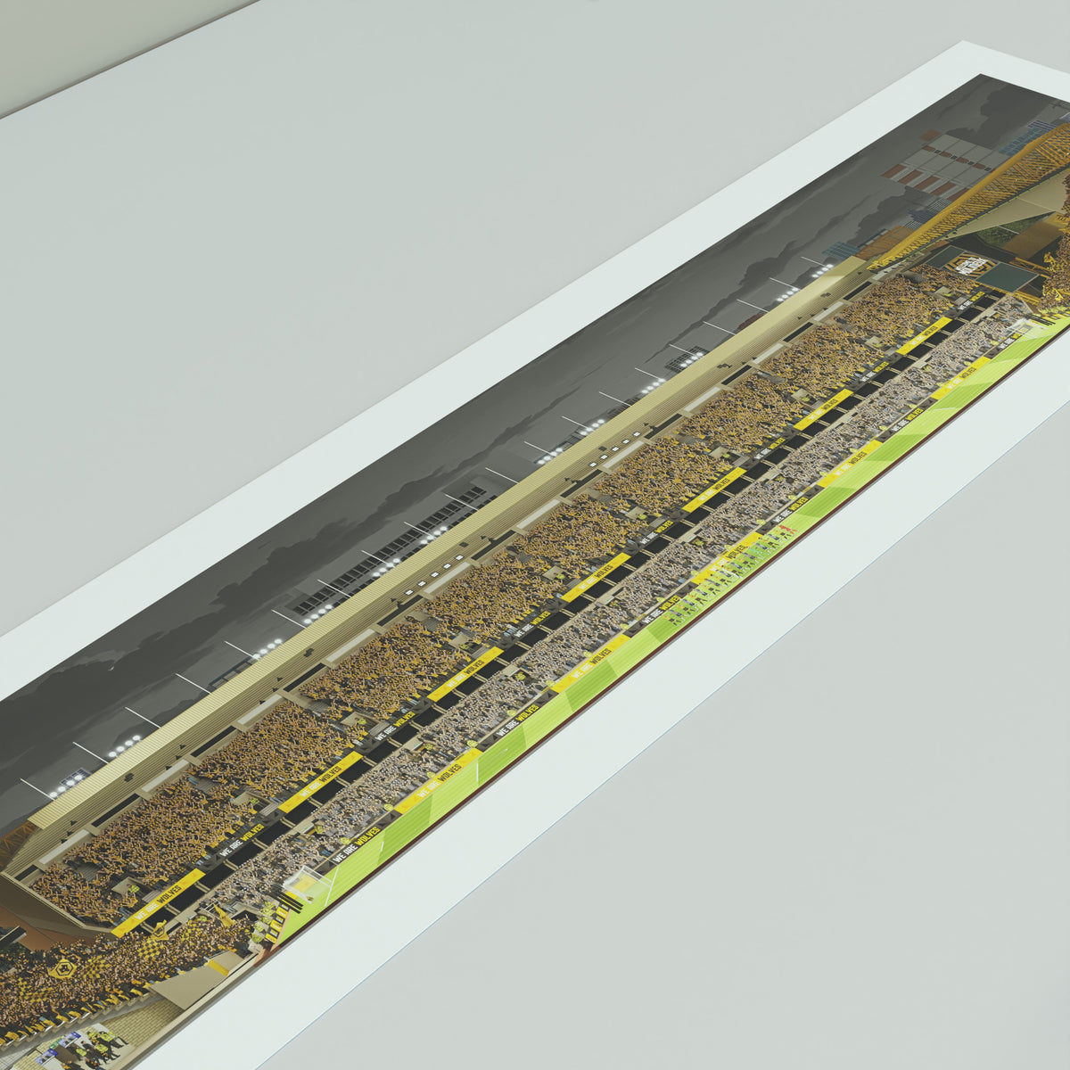 Wolves - Molineux Stadium Panoramic Illustration Print (Frame not included)