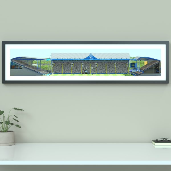 Panoramic illustration of Hillsborough Stadium, Sheffield Wednesday