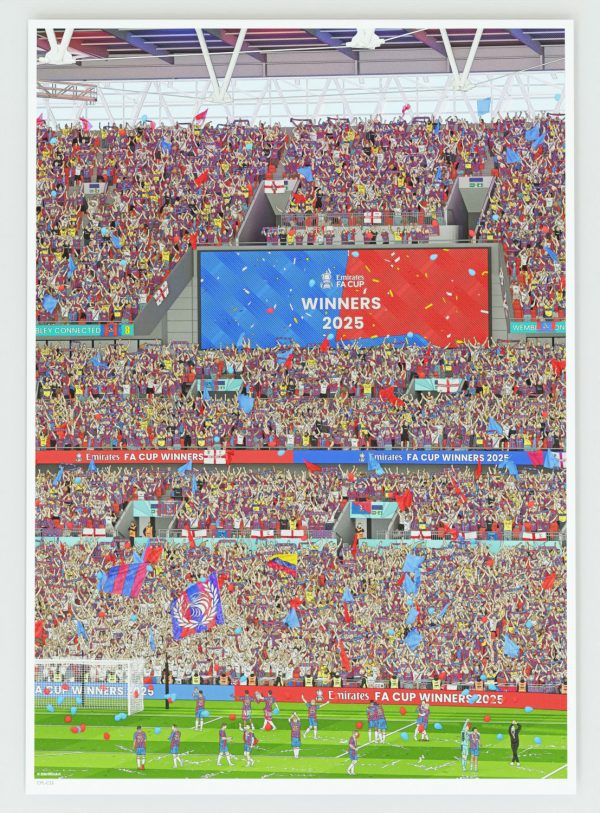 Crystal Palace 2025 FA Cup champions celebration art print